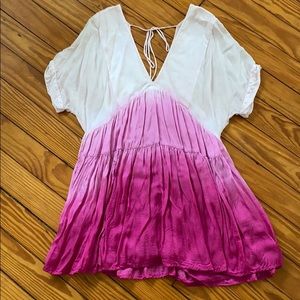 Free People Pink Ombre Mini Dress
